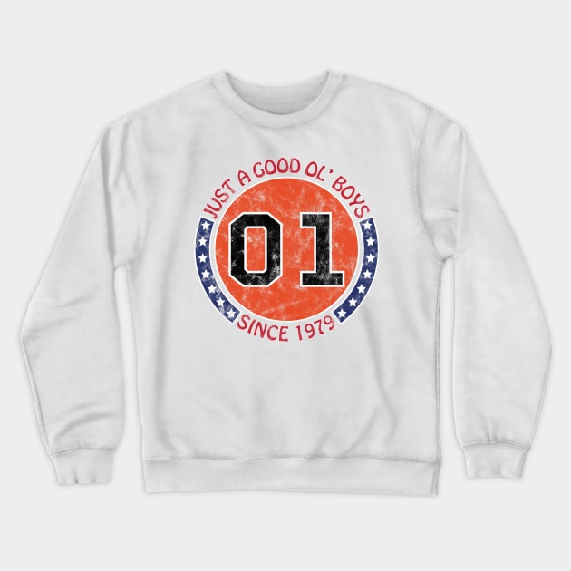 Dukes of Hazzard - Just A Good Ol' Boys Since 1979 Vintage (01 General Lee) Crewneck Sweatshirt by albinochicken